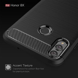 Carbon Fiber Soft TPU Silicone Phone Case For Huawei Honor 8x
